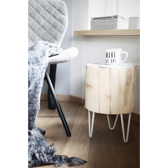 Kubek, Ceramiczny, Biały, Wake Me Up, Skandynawski Styl